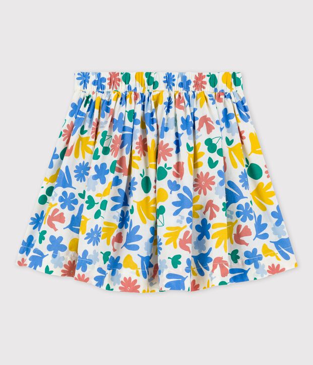Girls' Printed Poplin Skirt white/multicolor