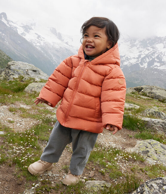 Babies' Fleece Lined Puffer Jacket SIENNA pink