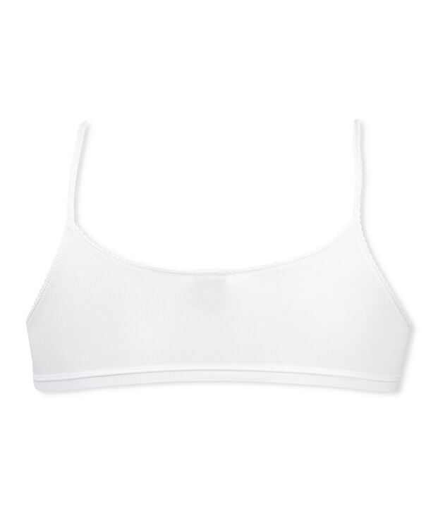 Girl's plain crop top white
