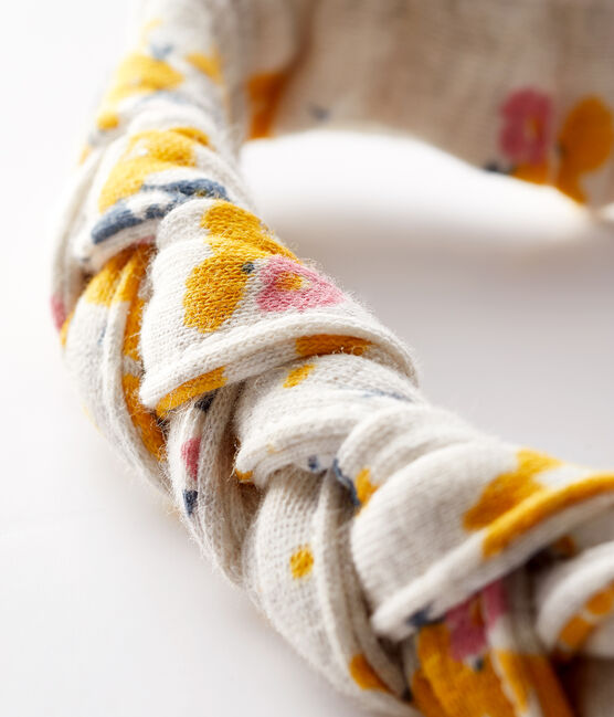 Baby girl's headband MONTELIMAR beige/MULTICO white