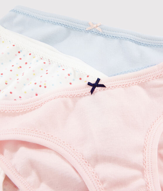 Girls' Multicoloured Spotted Organic Cotton Briefs - 3-Pack variante 1