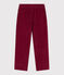 Children's straight plain corduroy trousers AMARANTE
