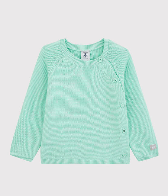 Babies' Blue Organic Cotton Knit Cardigan VERGLAS blue