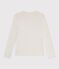 Women's long-sleeved cotton T-shirt with cocotte stitch detailing MONTELIMAR CHINE