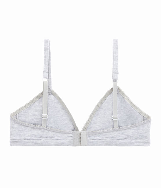 Girl's padded triangle bra POUSSIERE CHINE grey