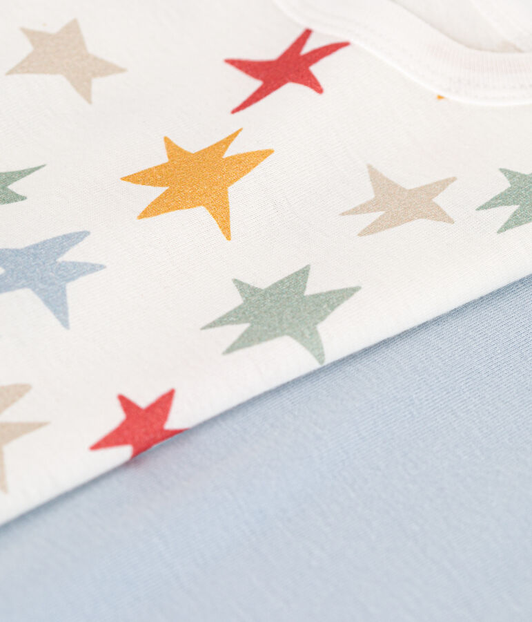 Children's long-sleeved T-shirts with stars - 2-pack multicolor