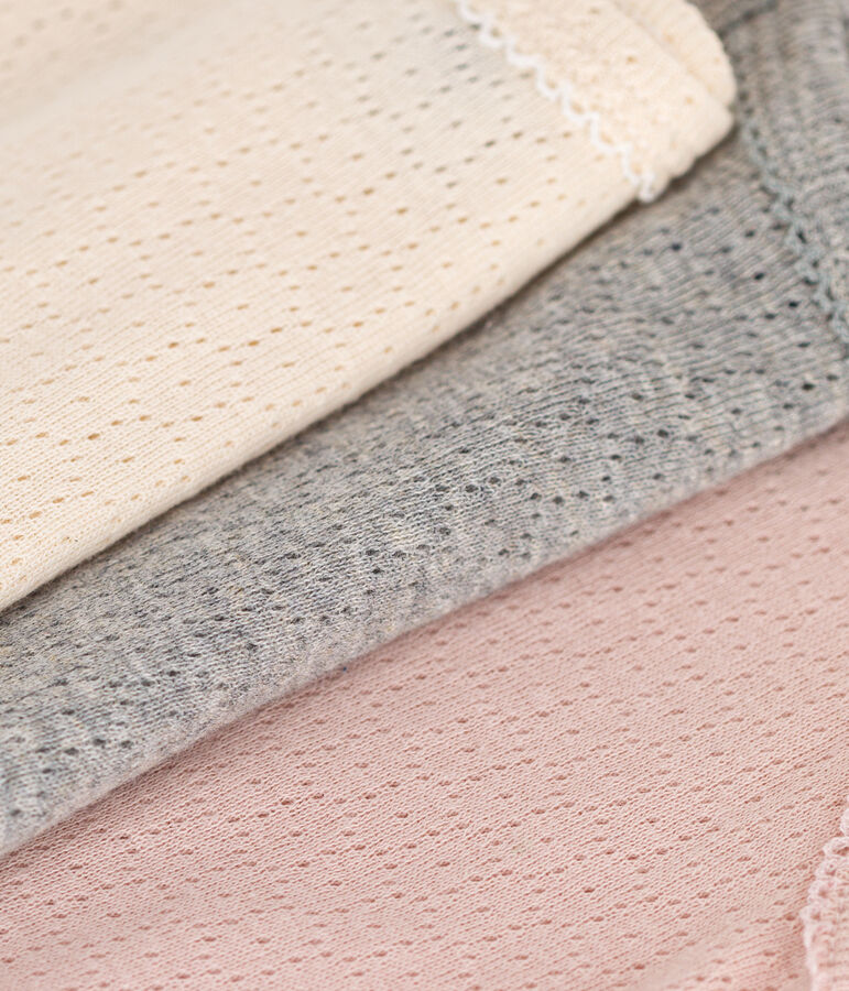 Babies' Strappy Cotton Bodysuits - 3-Pack multicolor