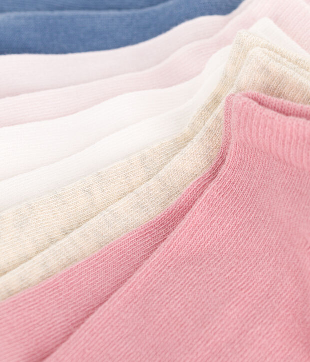 Children's plain cotton socks - 5-pack multicolor