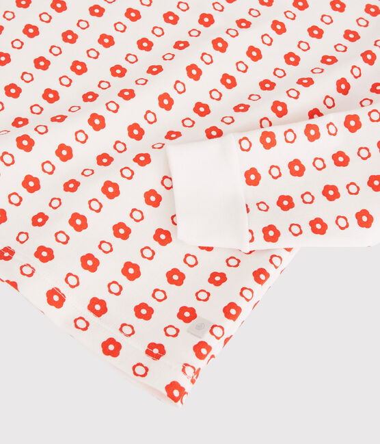 Unisex Graphic Print Organic Cotton Pyjamas MARSHMALLOW white/SPICY