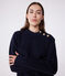 Women's plain cotton sailor-style jumper SMOKING blue