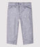 Baby Boys' Embroidered Twill Trousers CONCRETE grey