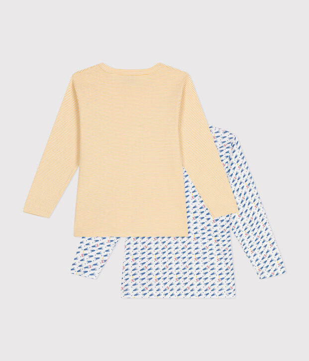 Children's long-sleeved rocket T-shirts - 2-pack multicolor