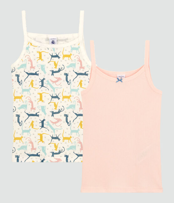 Girls' Cotton/Lyocell Vest Tops - 2-Pack variante 1