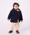 Babies' pea coat in plain woollen broadcloth SMOKING