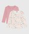 Pack of children's long-sleeved floral-print cotton T-shirts variante 1