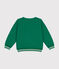 Fleece sweatshirt for girls or boys JARDIN green