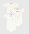 Pack of babies' short-sleeved plain cotton bodies variante 1
