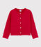 Girls' Tube Knit Cardigan TERKUIT red