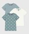 Pack of children's short-sleeved heart-print cotton T-shirts variante 1