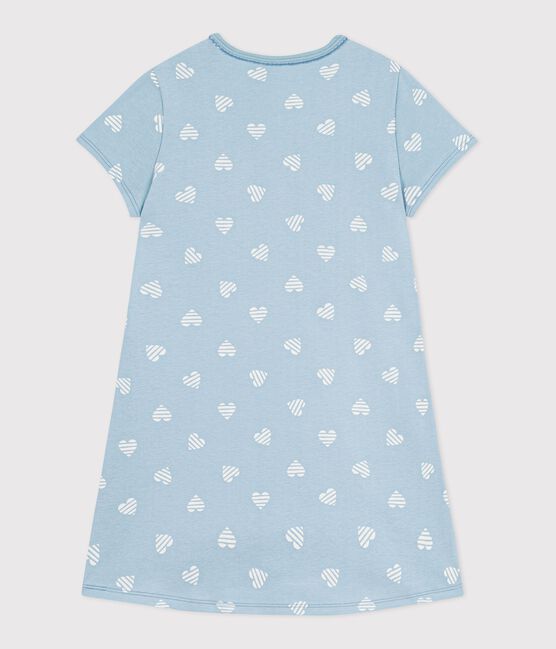 Children's short-sleeved heart-print cotton nightdress MIMI /ECUME