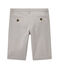 Boys' striped bermuda shorts MINERAI grey/LAIT white