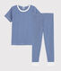Boys' Blue Pinstriped Cotton Pyjamas