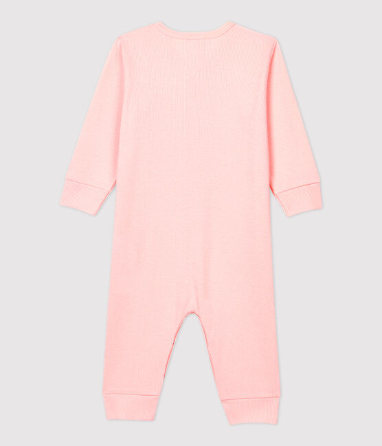 Babies' Plain Footless Cotton and Lyocell Sleepsuit MINOIS pink