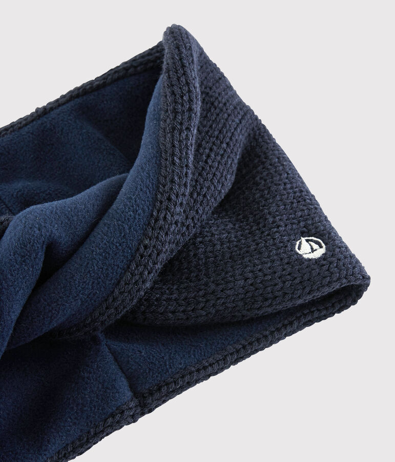 Unisex Cabled Snood blue