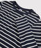 Women's iconic round neck T-shirt SMOKING blue/MARSHMALLOW white