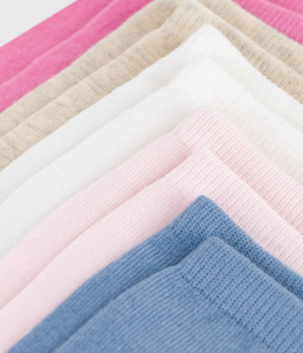 Children's plain cotton socks - 5-pack multicolor