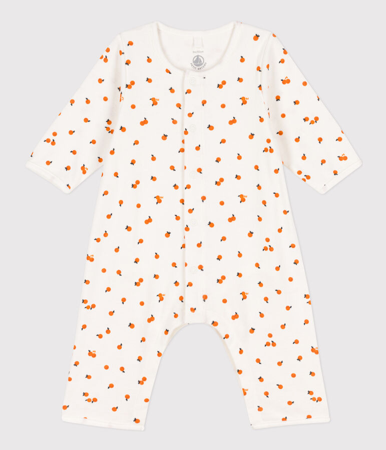 Printed Cotton Bodyjama white/ORANGE