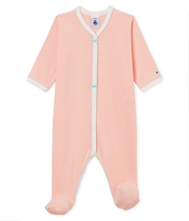 Baby Girls' Sleepsuit pink/white