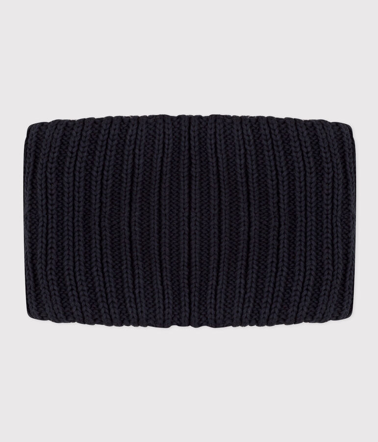 Babies' Unisex Fleece-Lined Knitted Snood blue
