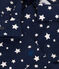 Little boys' flannel shirt MEDIEVAL blue/MARSHMALLOW white