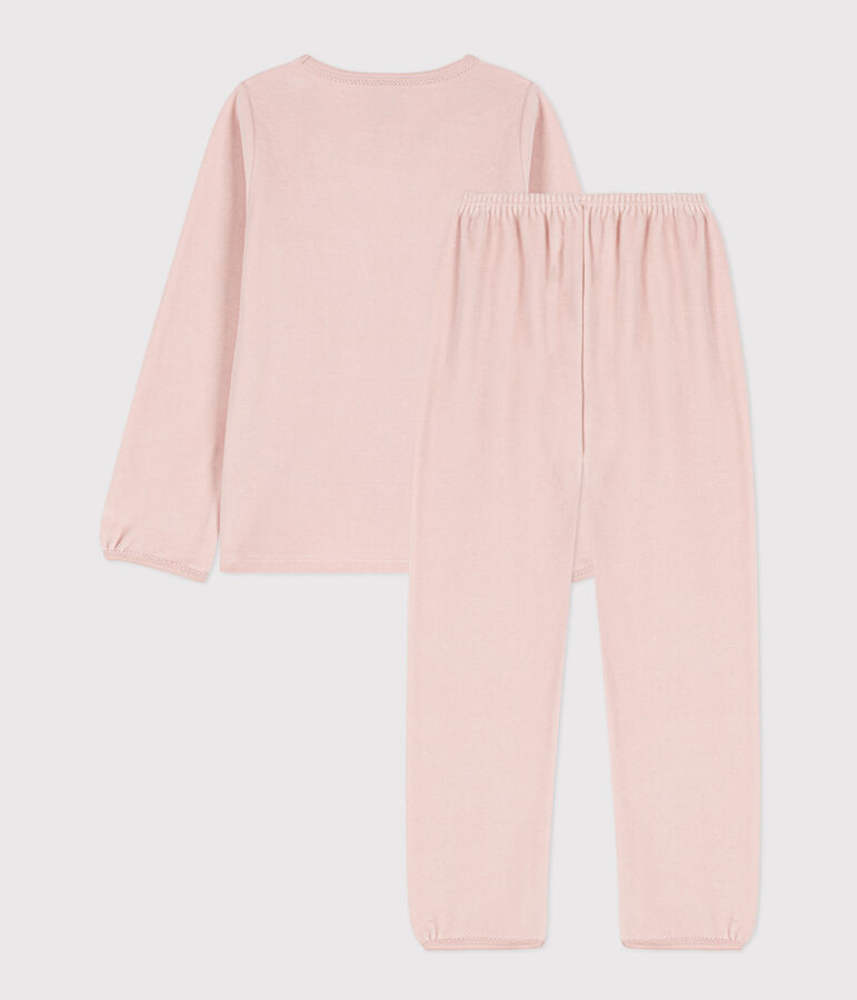 Girls' Velour Pyjamas pink