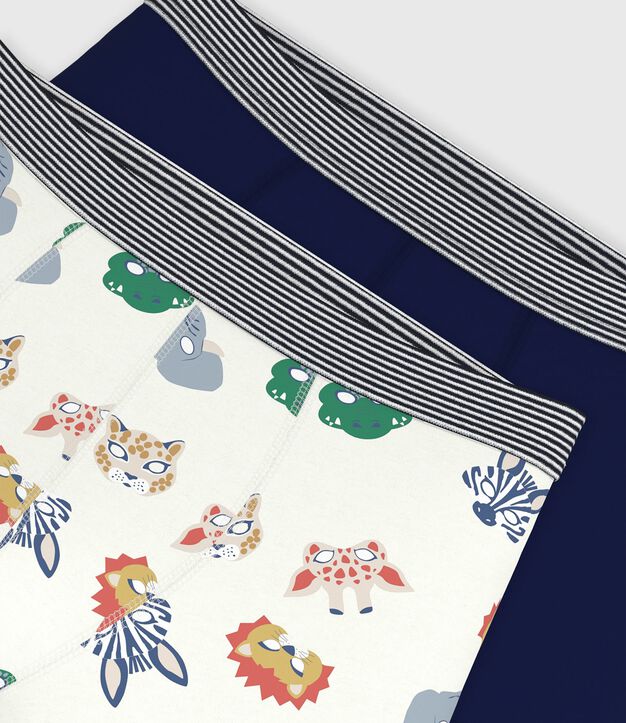Pack of children's mask-print cotton boxers multicolor
