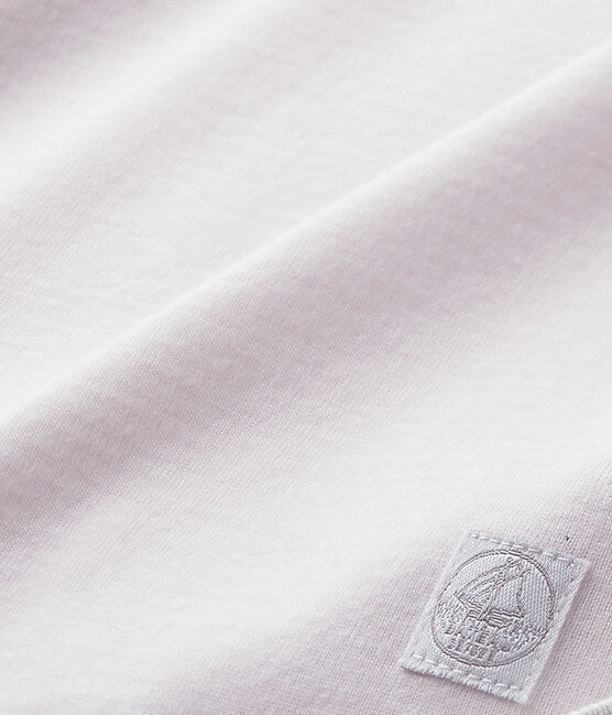 Baby's unisex milleraies-striped sheet VIENNE pink/ECUME white