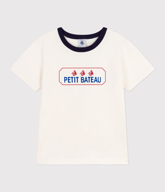 Children's short-sleeved printed T-shirt MILK Ecru