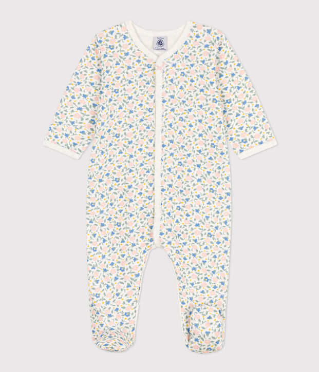 Floral Tube Knit Sleepsuit white/multicolor