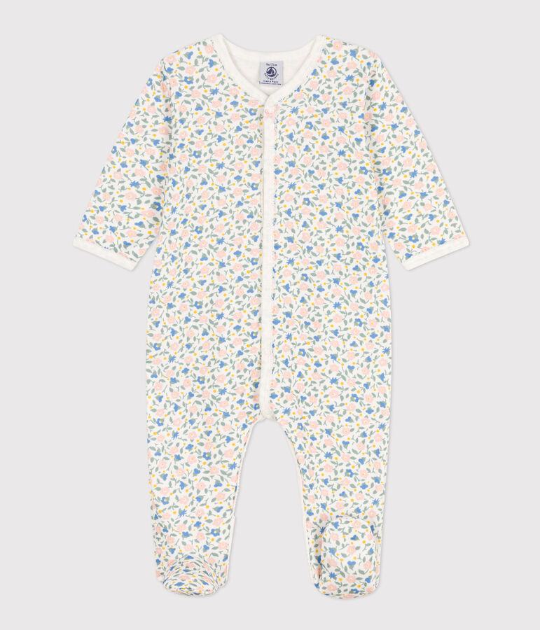 Floral Tube Knit Sleepsuit white/multicolor