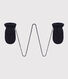 Babies' knitted mittens lined in polar fleece