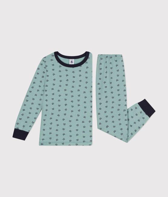Children's raccoon print brushed fleece pyjamas PAUL /MULTICO