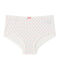 Girl's printed boxer in stretch jersey LAIT white/MULTICO white