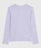 Women's Iconic long-sleeved cotton cocotte stitch T-shirt PARME purple