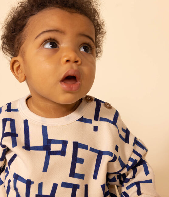 Babies' Patterned Fleece Sweatshirt AVALANCHE white/MULTICO