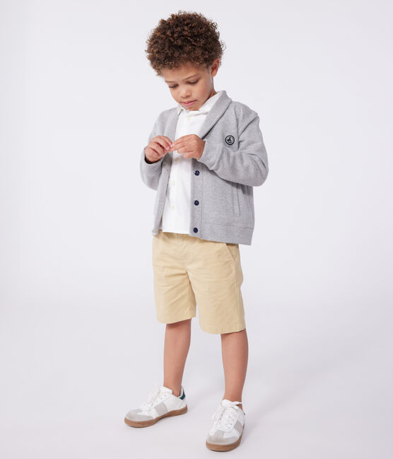 Boys' cotton cardigan CHATON CHINE grey