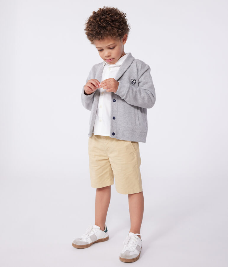 Boys' cotton cardigan grey
