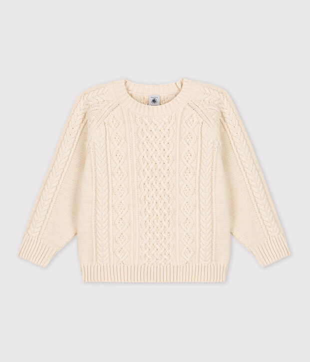 Unisex Children's Cotton Pullover Ecru