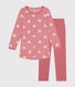 Children's heart print velour nightdress