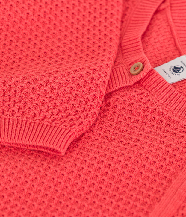 Girls' Cotton Cardigan orange